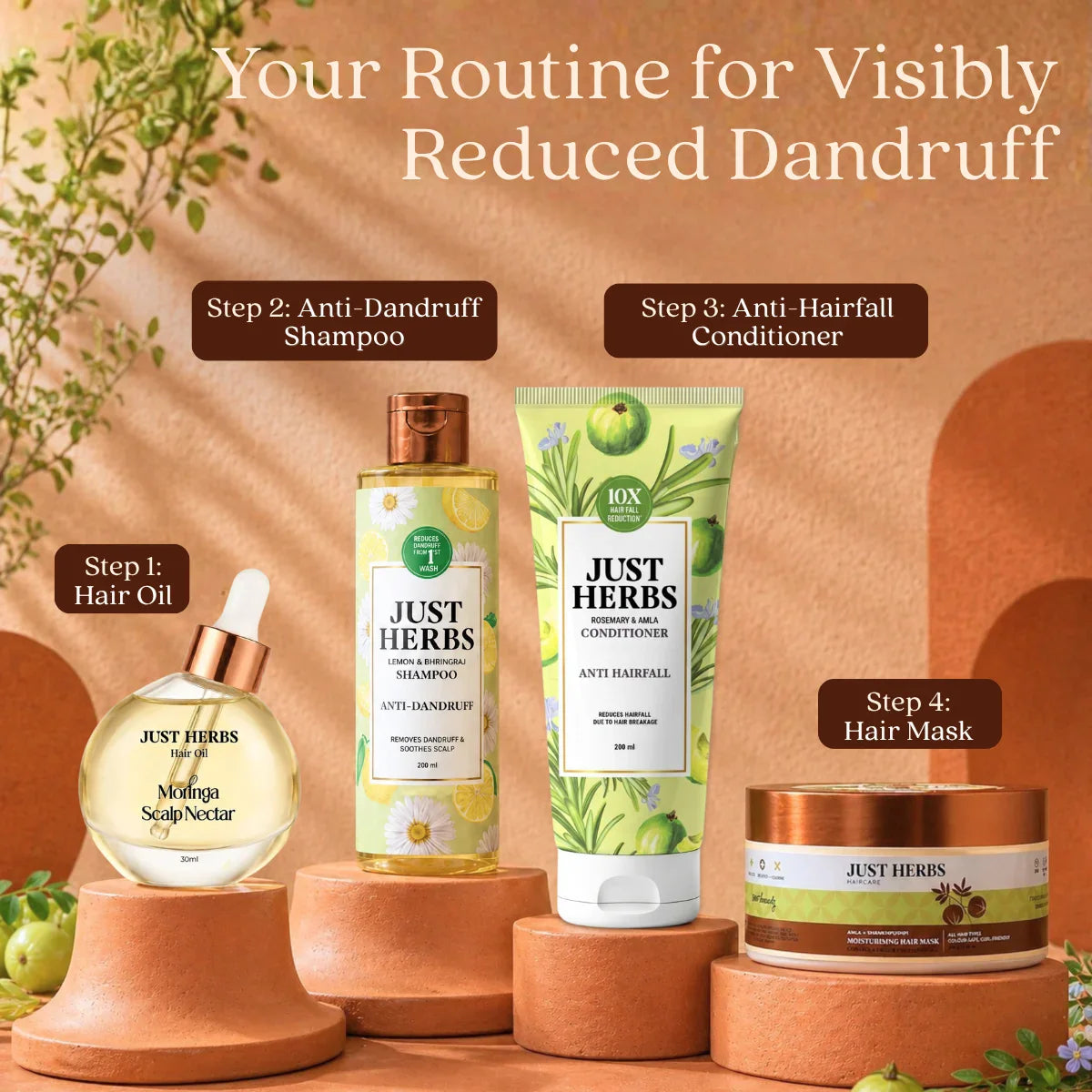 Anti Dandruff Shampoo | Lemon, Bhringraj & 12 Herbs 