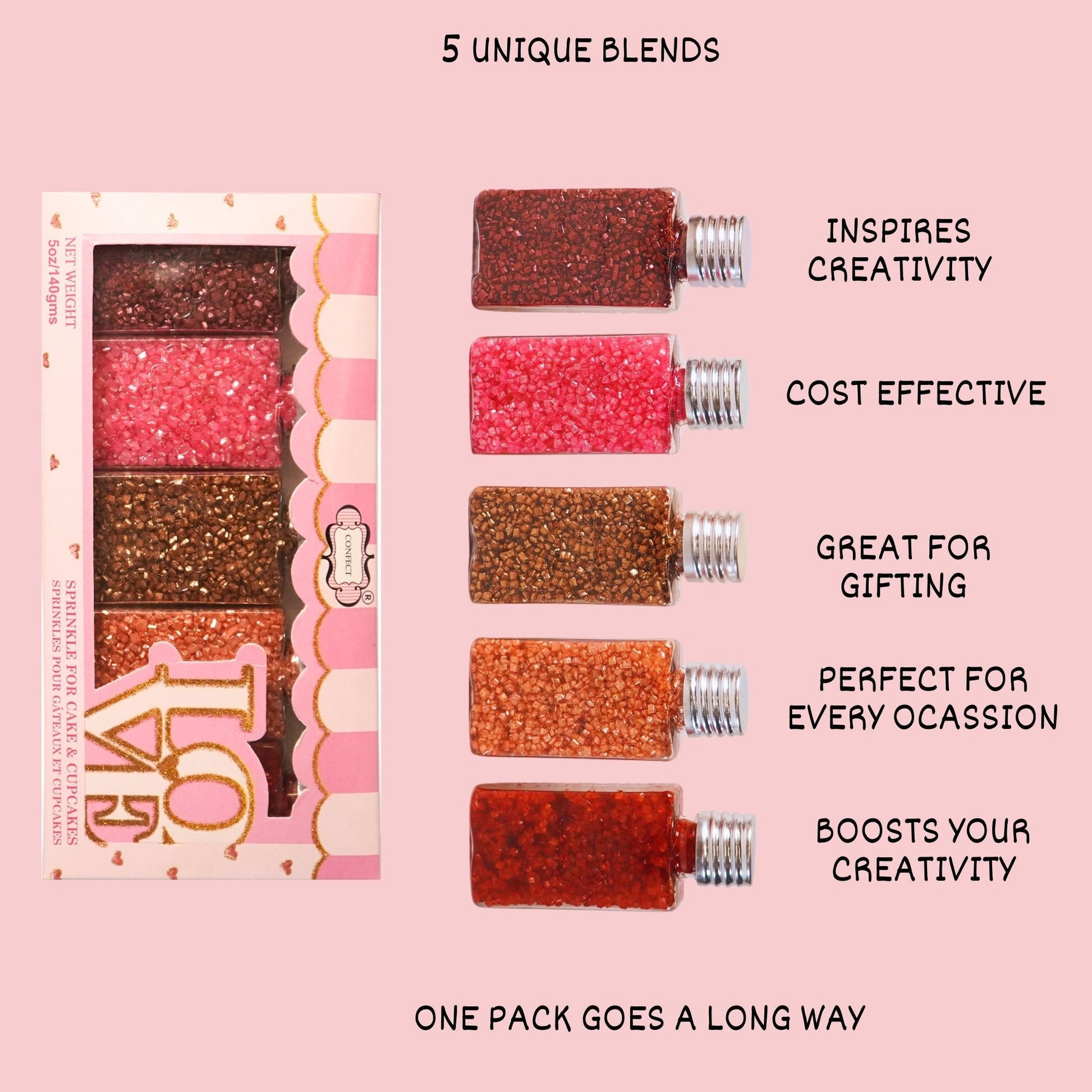 Confect Sparkling Sugar Combo Multipack 5