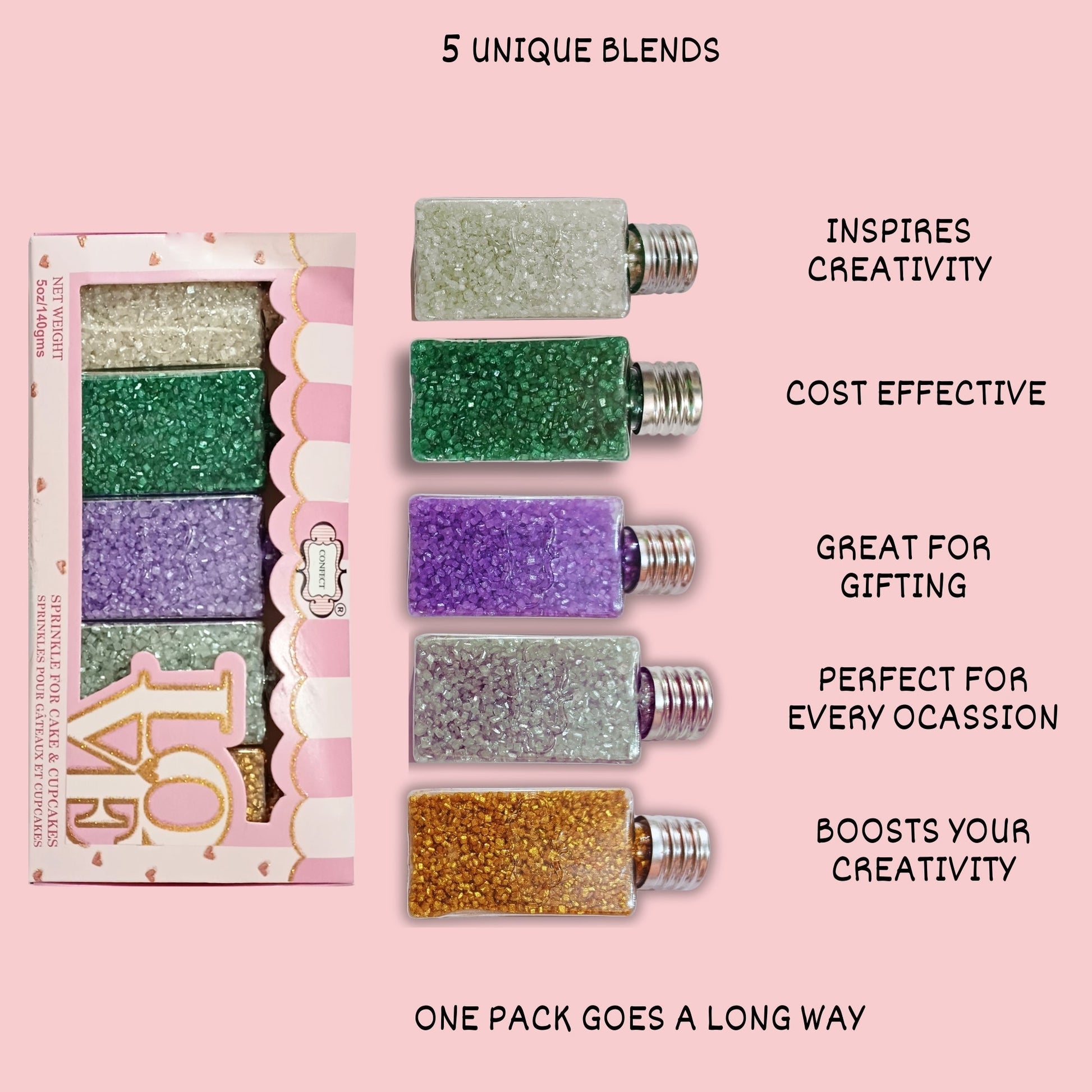 Confect Sparkling Sugar Combo Multipack 10
