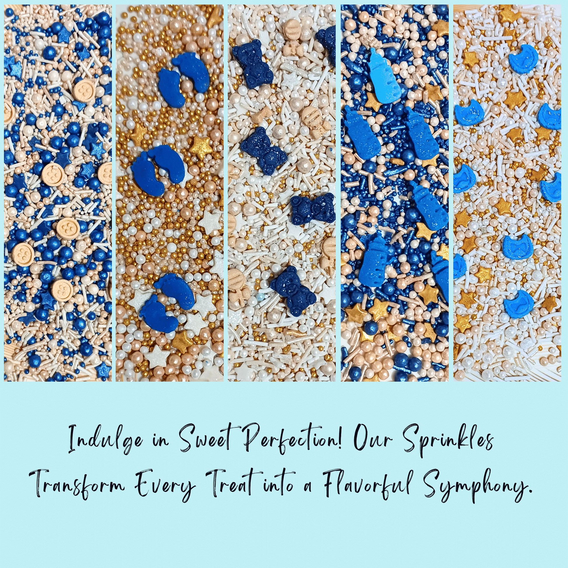 Confect Boys Baby Shower Sprinkles | Gender Reveal Sprinkles | Edible Sprinkles