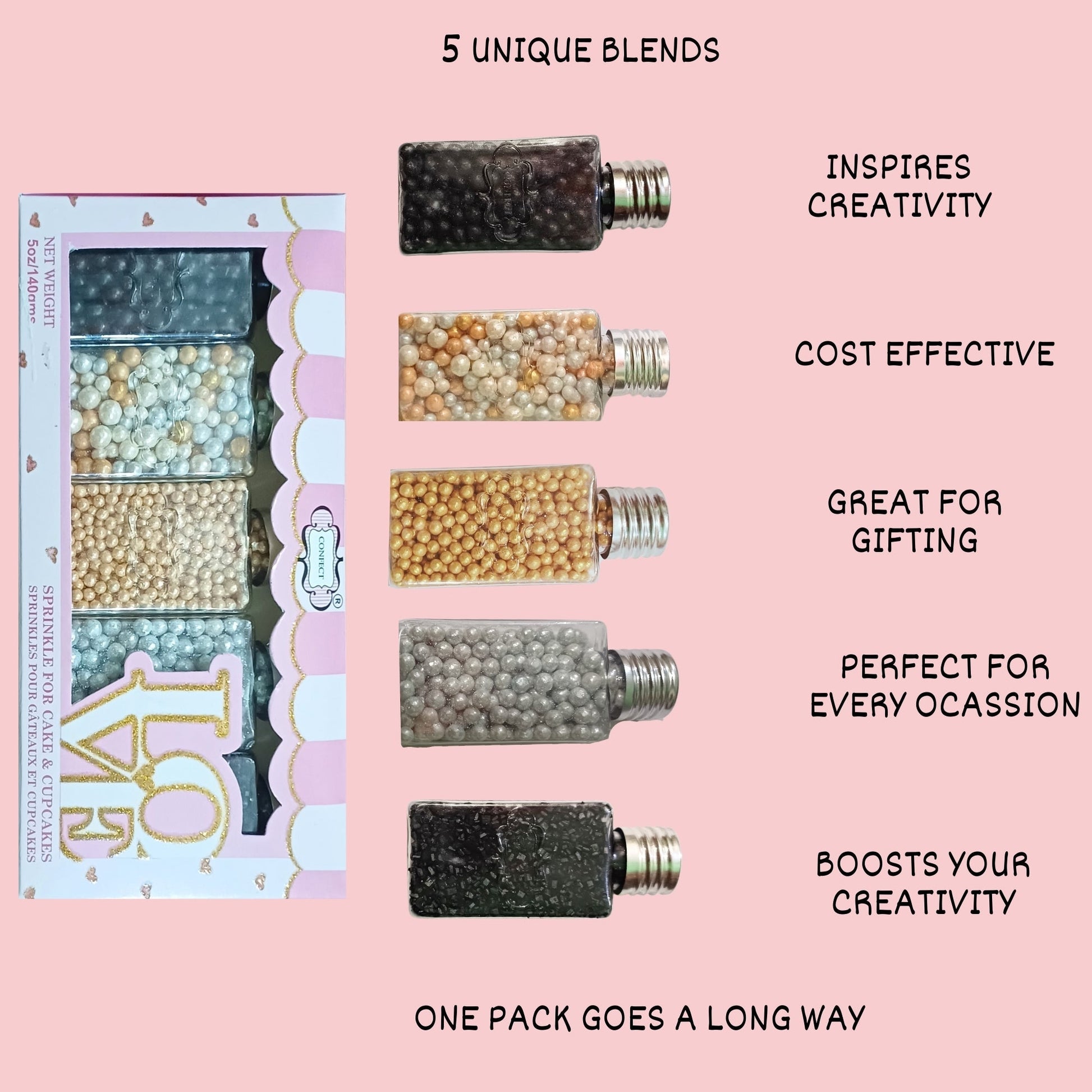 Confect Disco Ball Mashup Sprinkles Multipack 5
