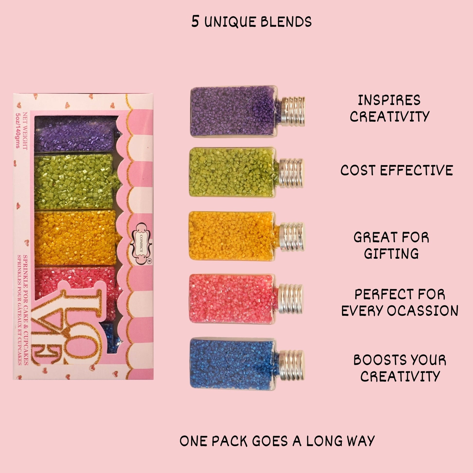 Confect Sparkling Sugar Combo Multipack 9