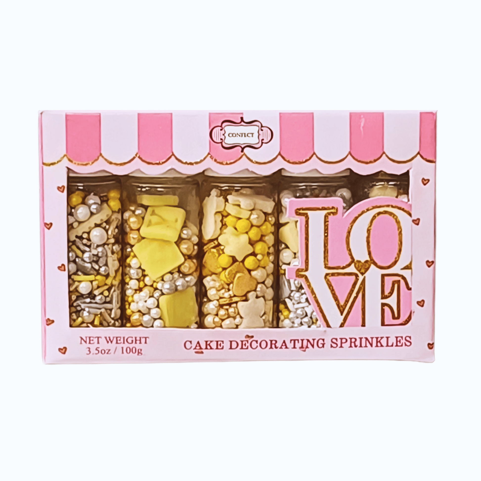 Confect Gender Reveal Mix Silver Baby Feet & Feeding Bottle Baby Shower Sprinkles