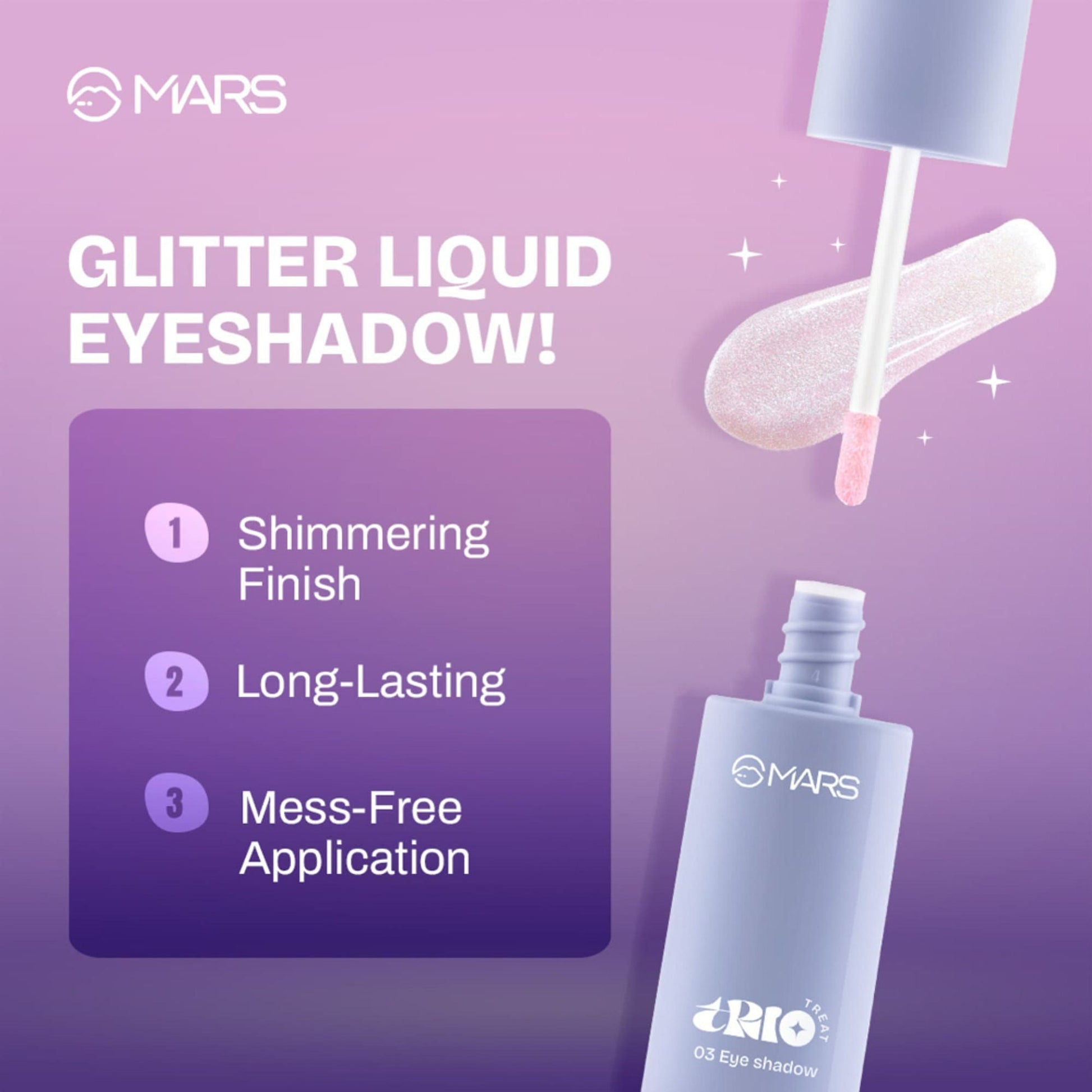 MARS Cosmetics Trio Treat, 3-In-1 Eye Makeup Kit With Eyeliner, Mascara & Eyeshadow 
