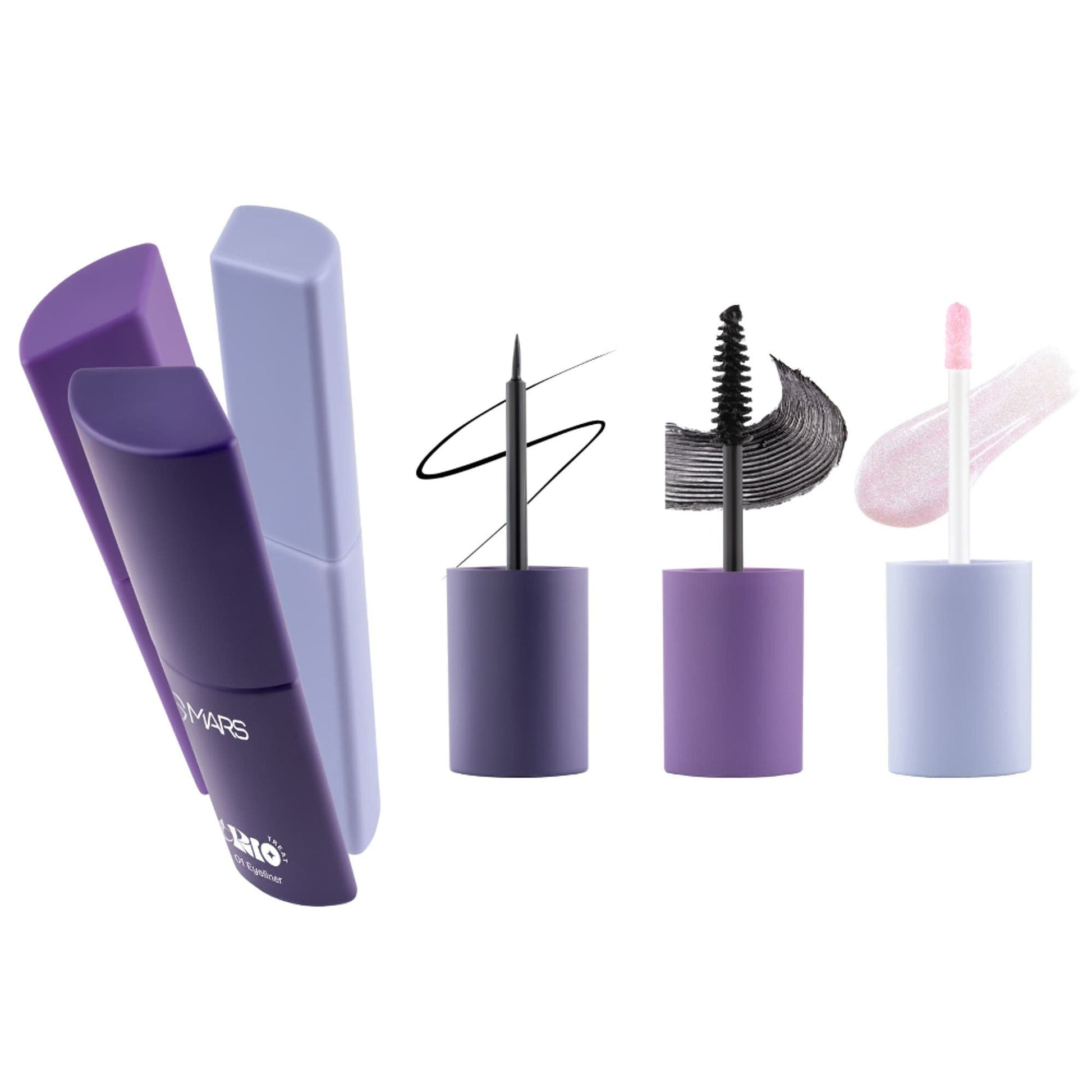 MARS Cosmetics Trio Treat, 3-In-1 Eye Makeup Kit With Eyeliner, Mascara & Eyeshadow 