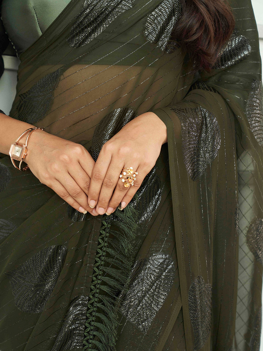Tikhi Imli Green Floral Embellished Grab2Buy 