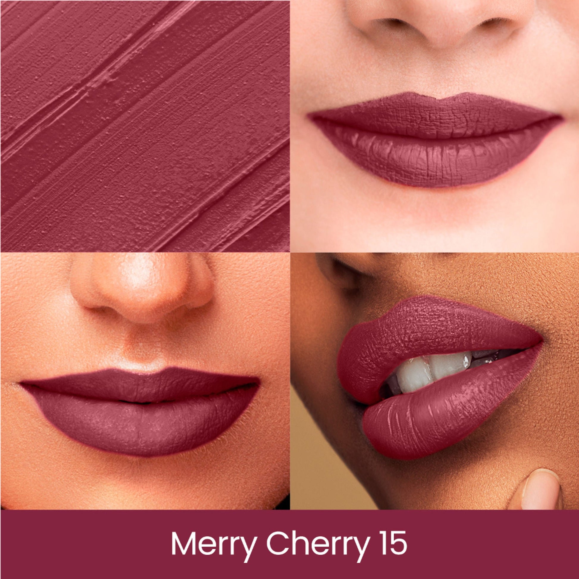 Swiss Beauty Pure Creamy Matte Lipstick - 15 Merry Cherry