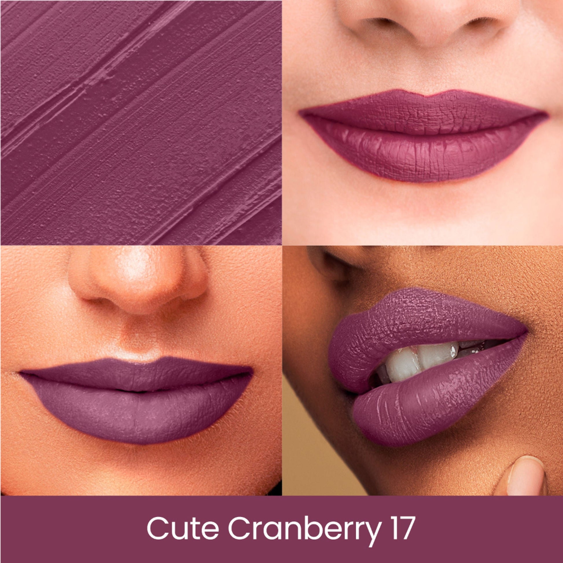 Swiss Beauty Pure Creamy Matte Lipstick - 17 Cute Cranberry