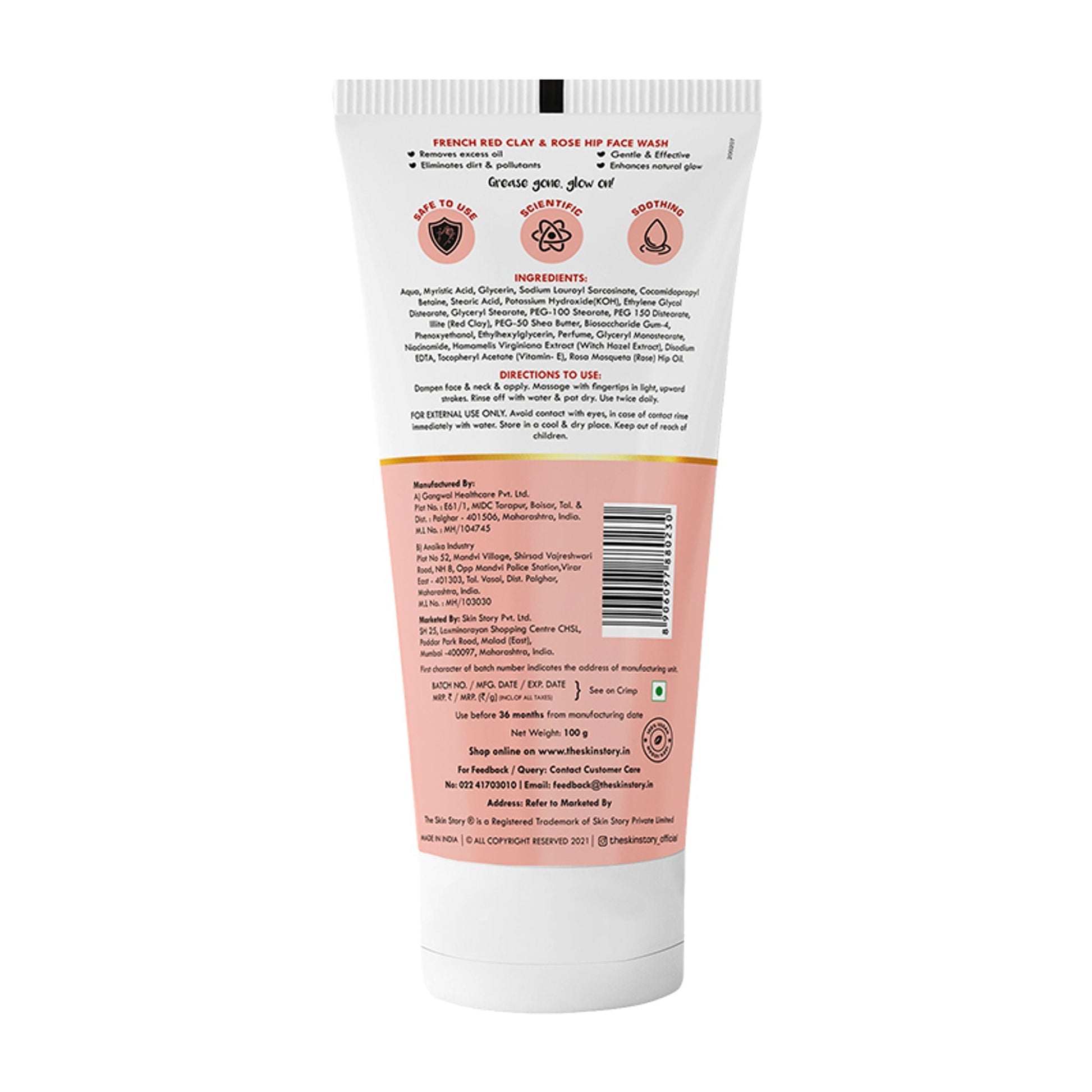 The Skin Story French Clay Pimple Oil Control Face Wash  Grab2Buy The Skin Story Grab2Buy