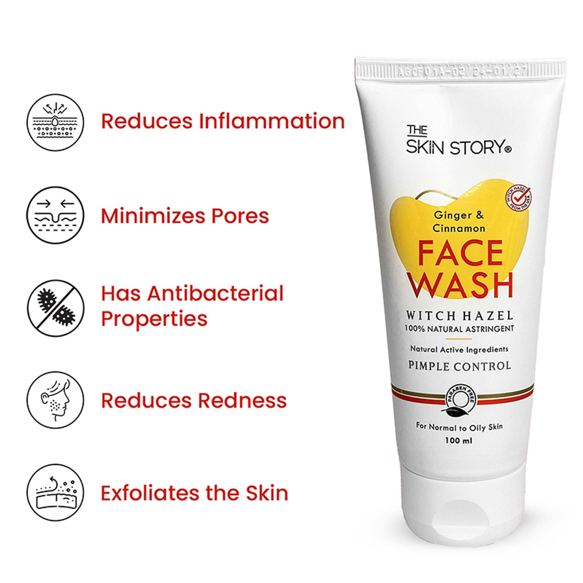 The Skin Story Oil & Pimple Control Ginger Cinnamon Face Wash  Grab2Buy The Skin Story Grab2Buy