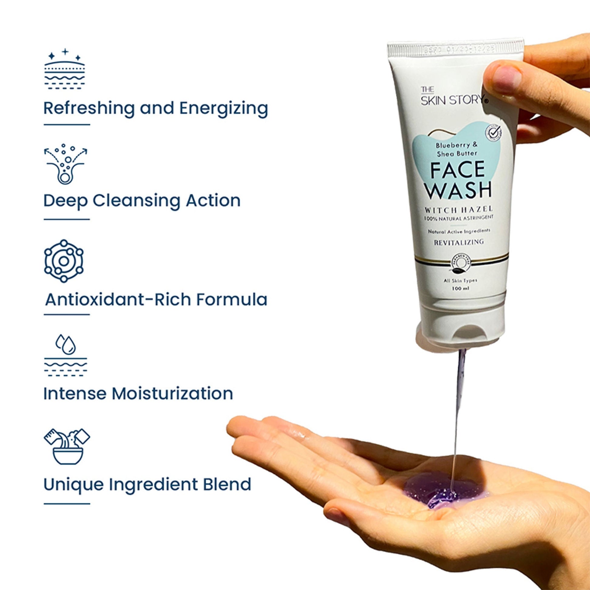 The Skin Story Blueberry Anti-Oxidant Gel Face Wash  Grab2Buy The Skin Story Grab2Buy