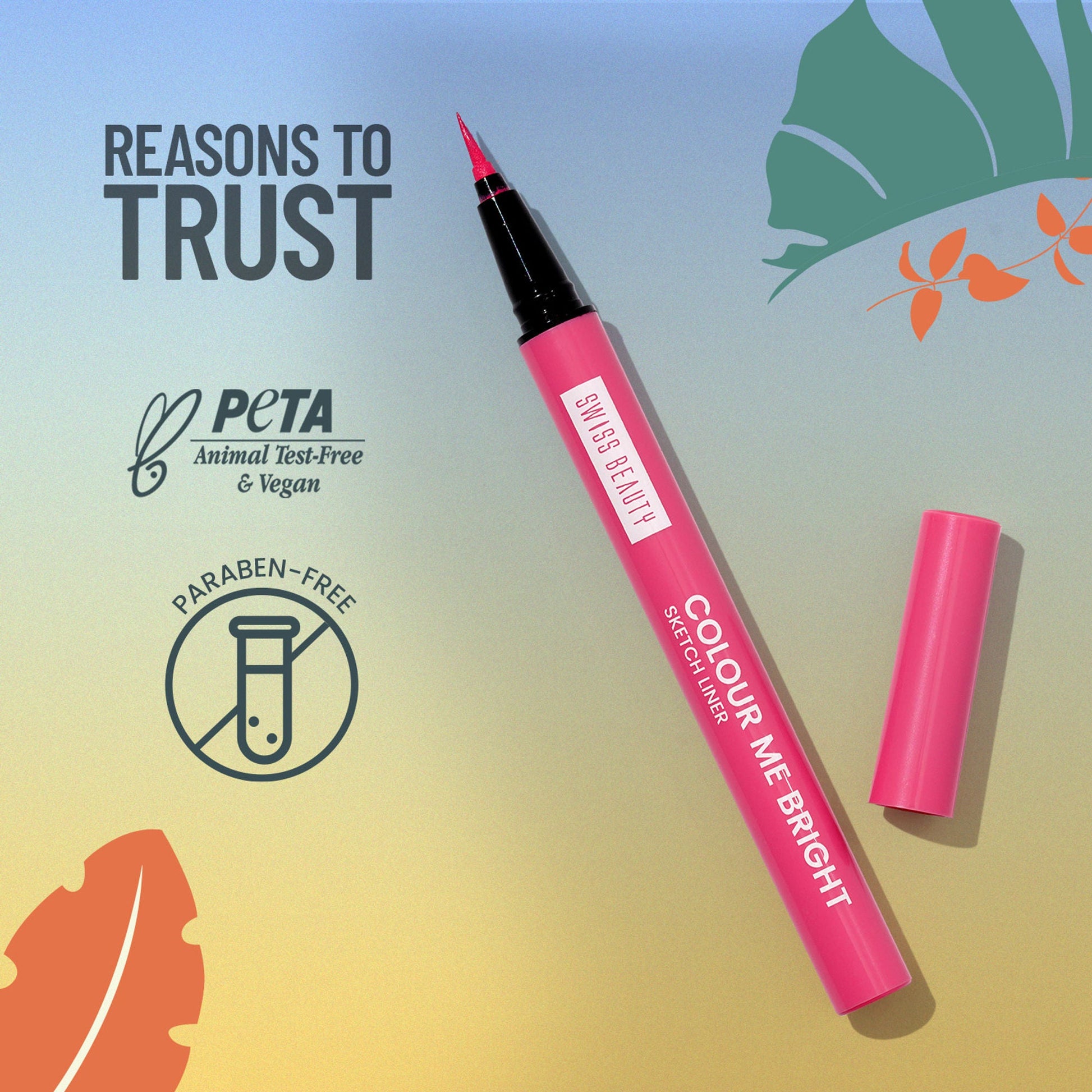 Swiss Beauty Colour Me Bright Sketch Eyeliner - 02 Peach Please