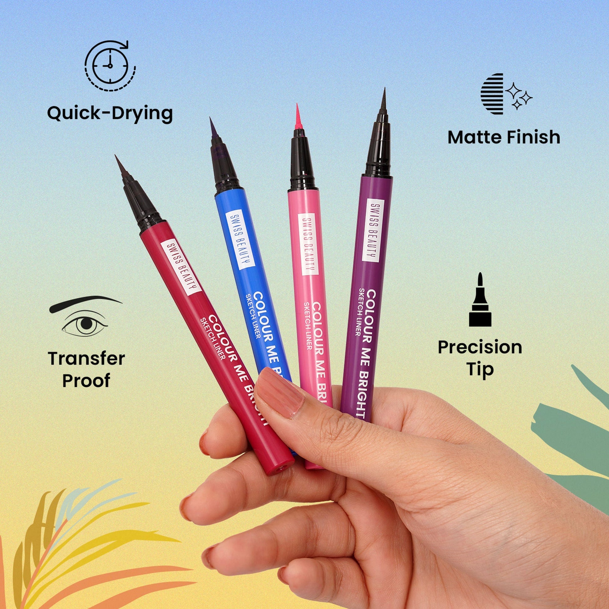 Swiss Beauty Colour Me Bright Sketch Eyeliner - 07 Purple Mush
