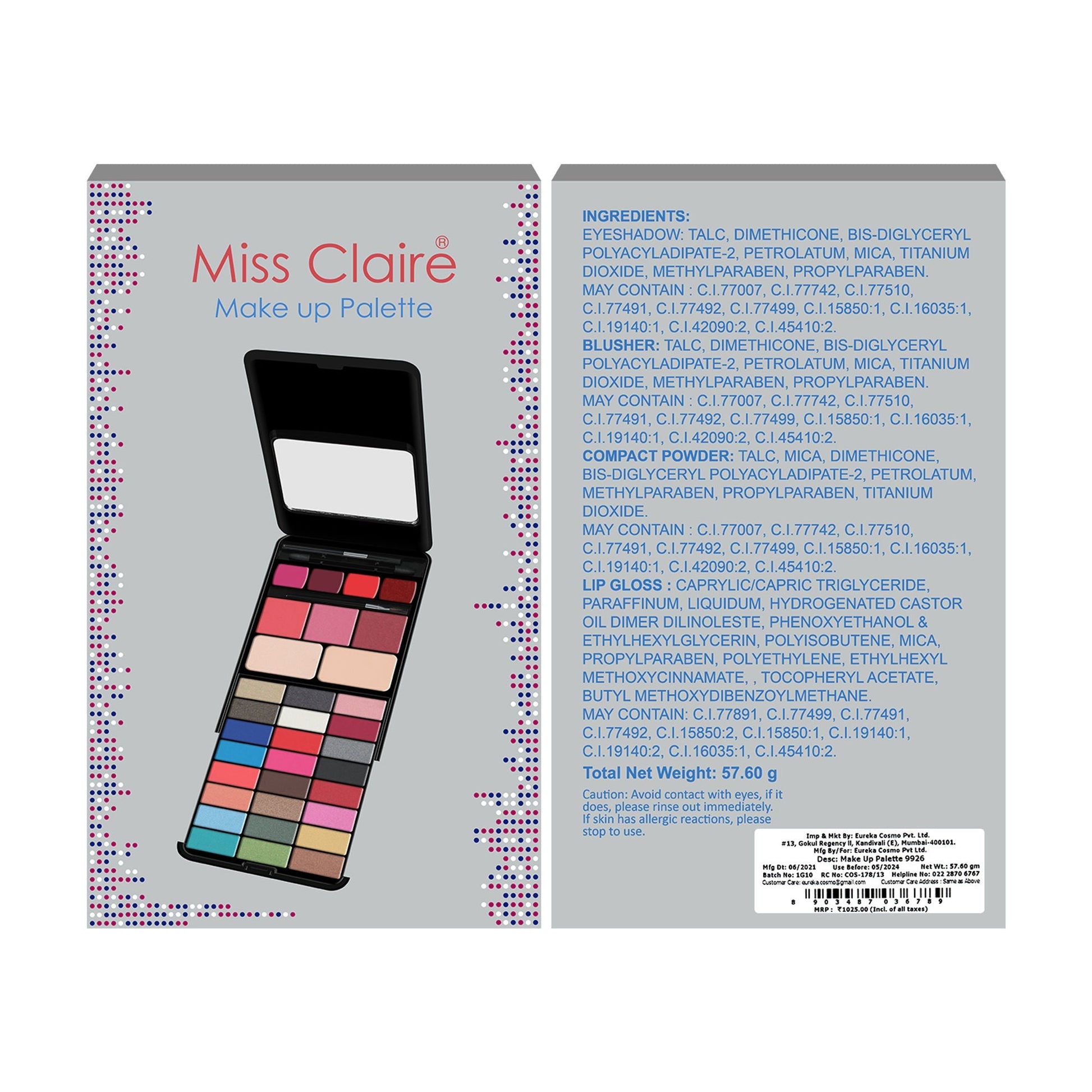 Miss Claire Makeup Palette 9926 