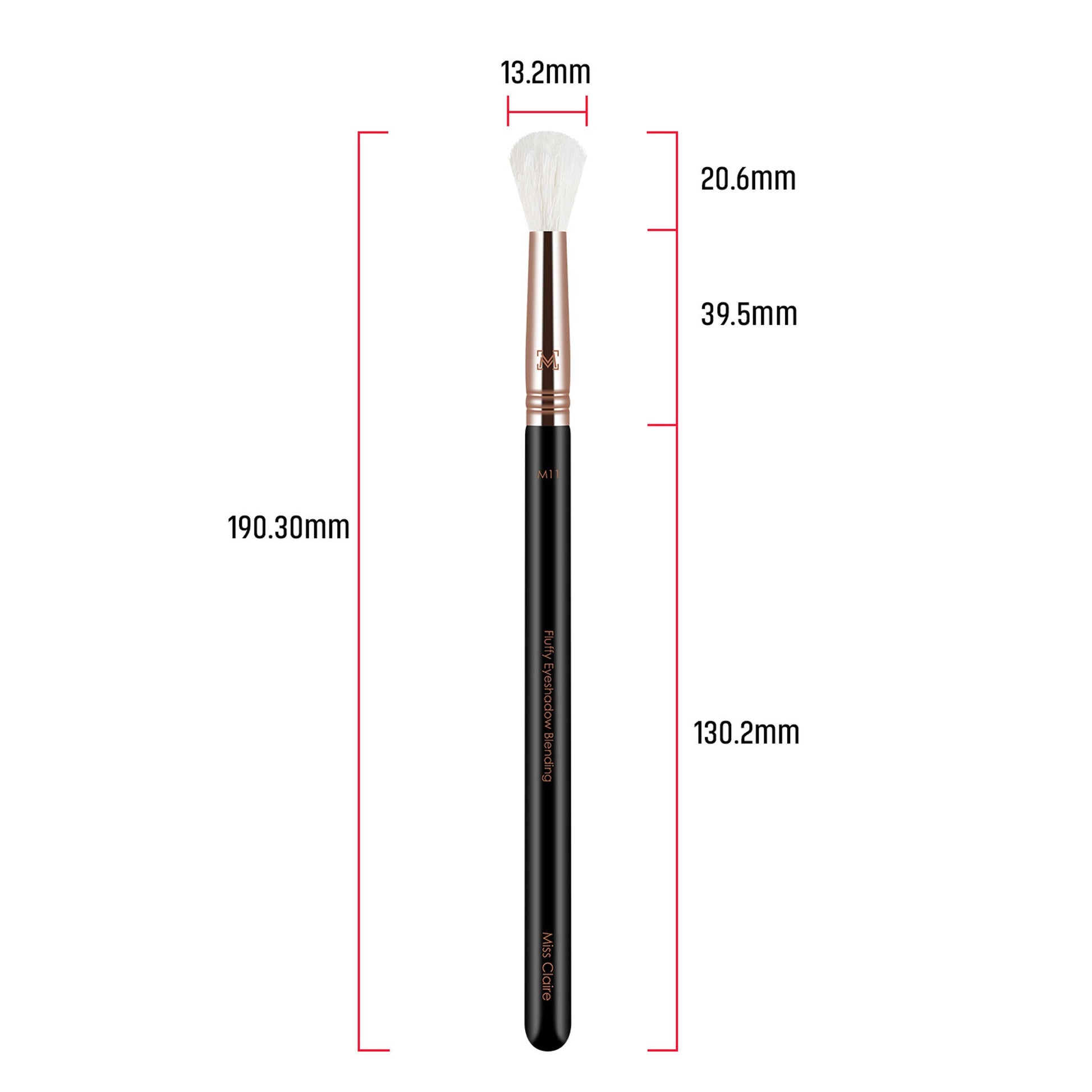 Miss Claire M11 - Fluffy Eyeshadow Blending Brush (White) - Rose Gold