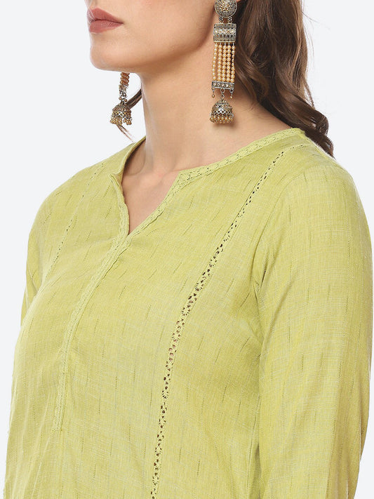 Biba Woven Design Thread Work Kurta with Salwar & Dupatta - Grab2buy