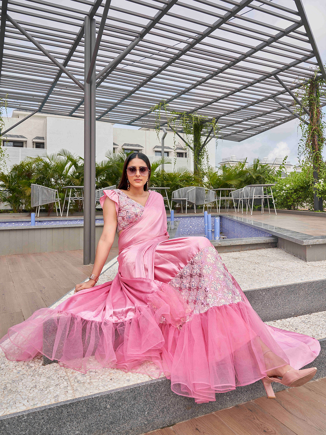 Tikhi Imli Sequinned Satin Ready to Wear Grab2Buy 