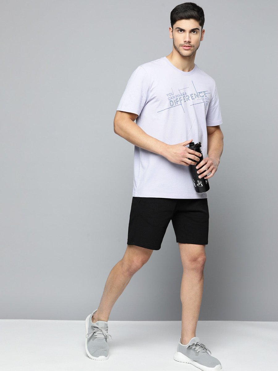 Alcis Men Typography Printed Anti Static Sports T-shirt 