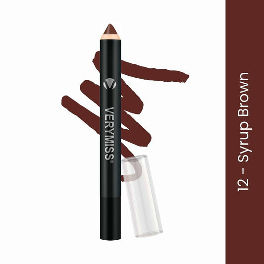 VERYMISS Matte Lip Crayon Lipstick - 12 Syrup Brown  Grab2Buy VERYMISS Grab2Buy