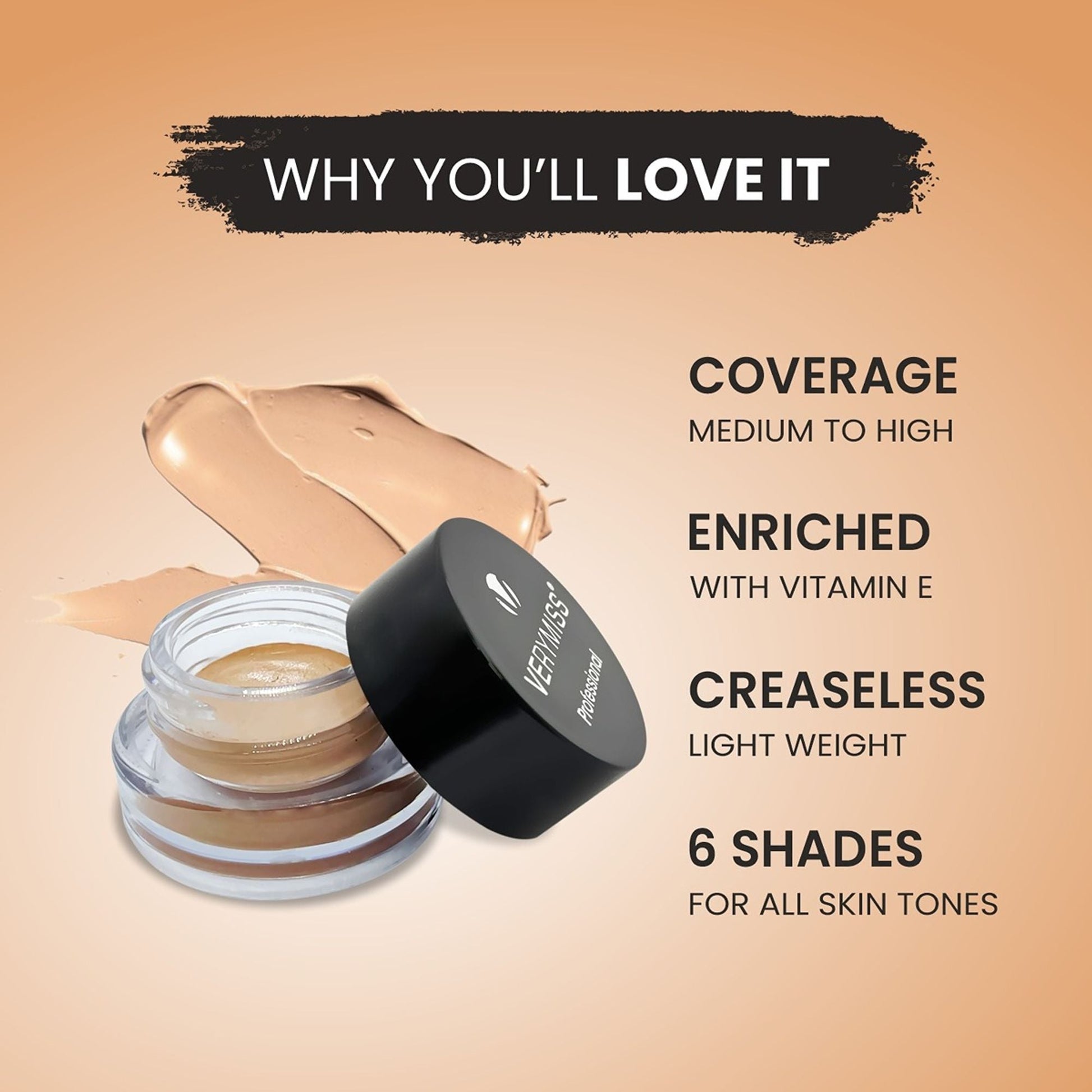 VERYMISS Cream Concealer - 120 Medium  Grab2Buy VERYMISS Grab2Buy