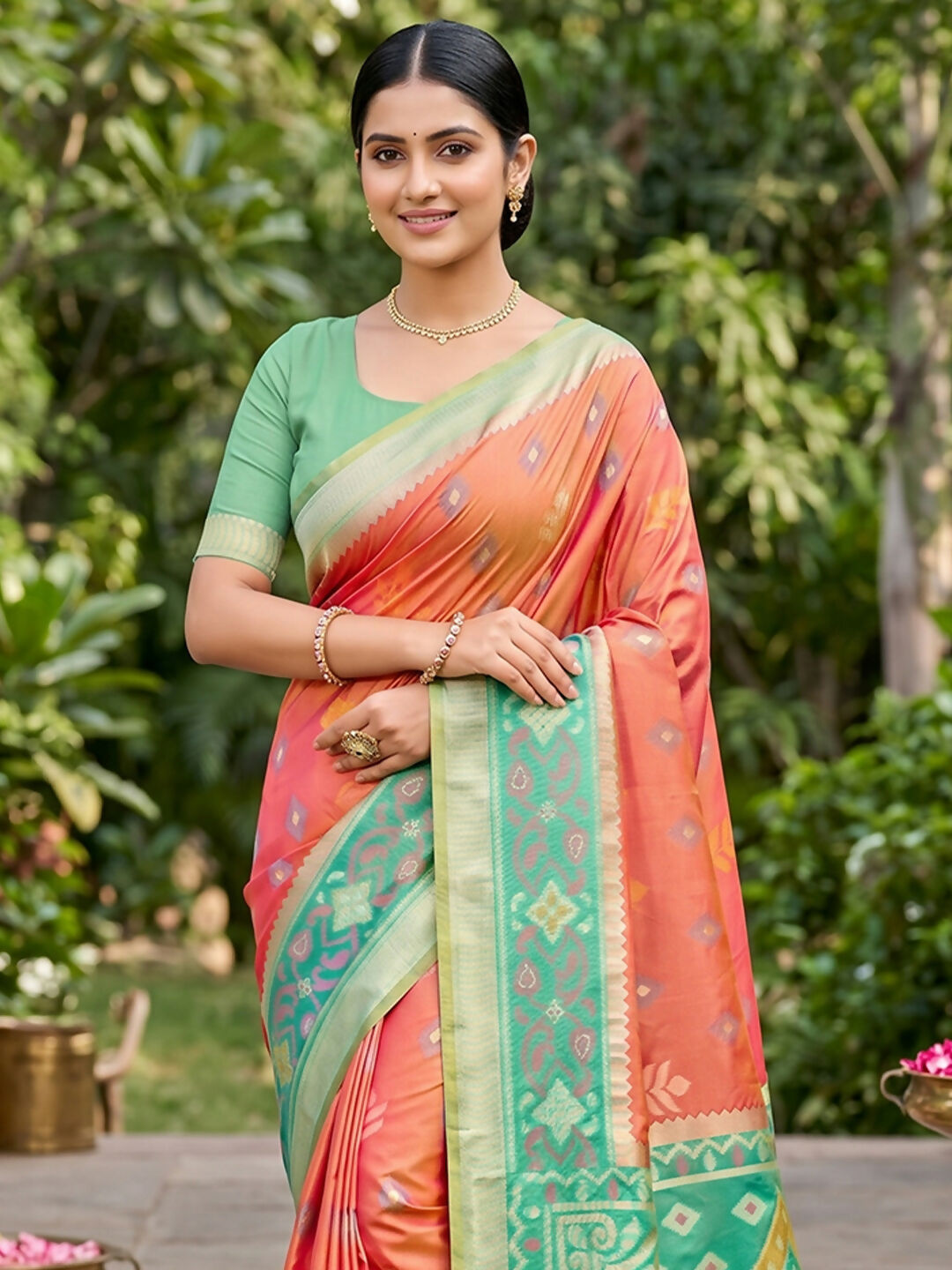 Shree Shyam Fashion Mustard Soft Silk Saree