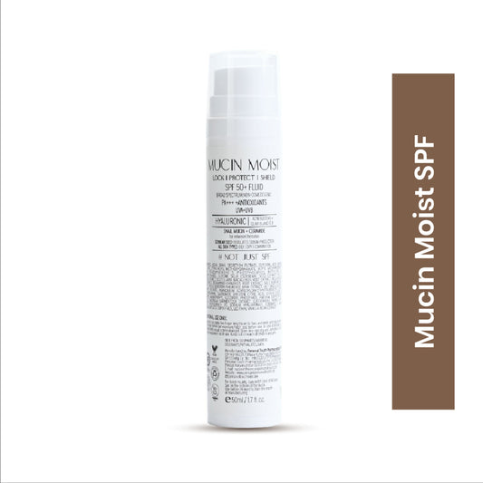 Personal Touch Skincare Mucin Moist Fluid Sunscreen SPF 50+ PA+++ UVA/UVB To Minimizes Pores