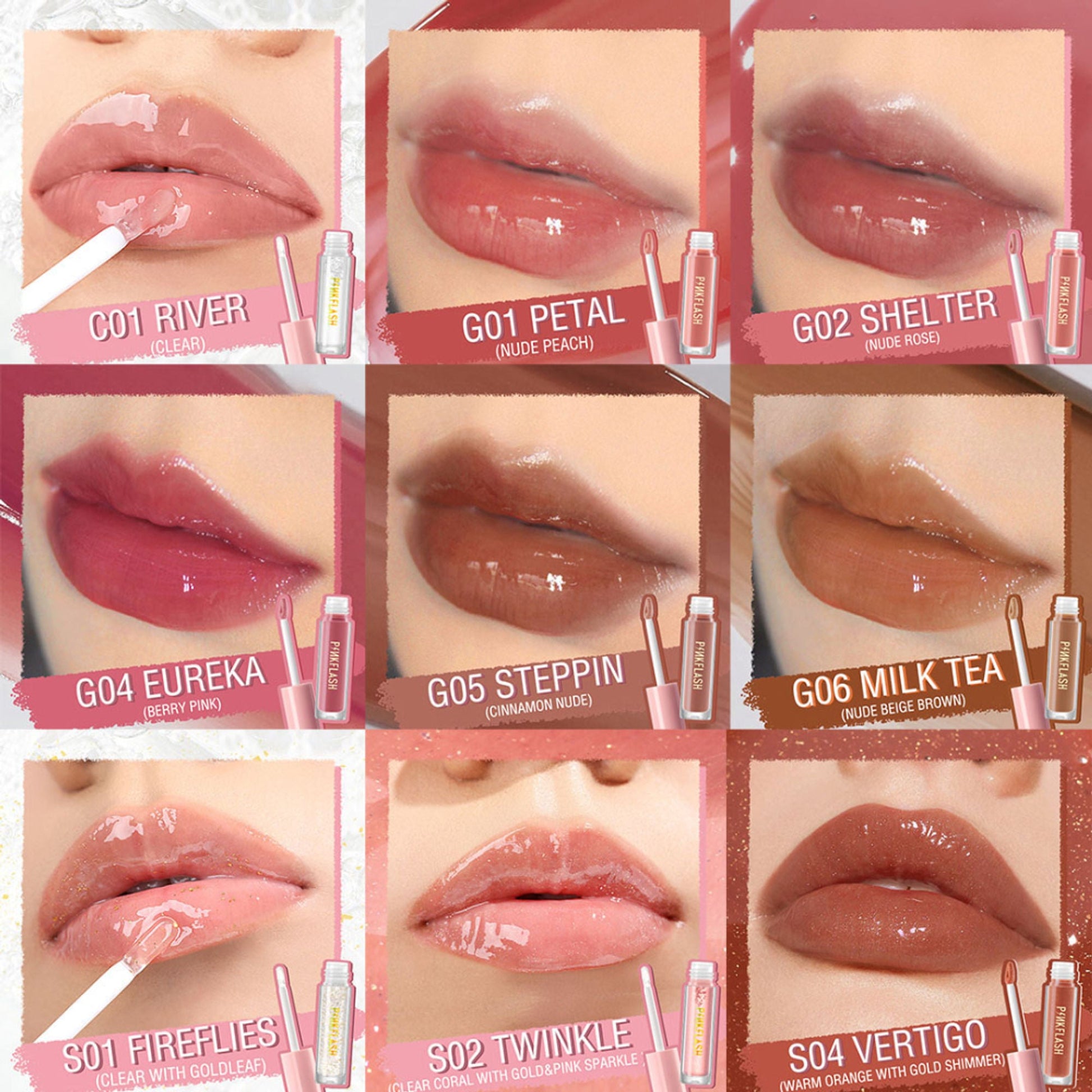 PINKFLASH Ever Glossy Moist Lip Gloss - G06 Milk