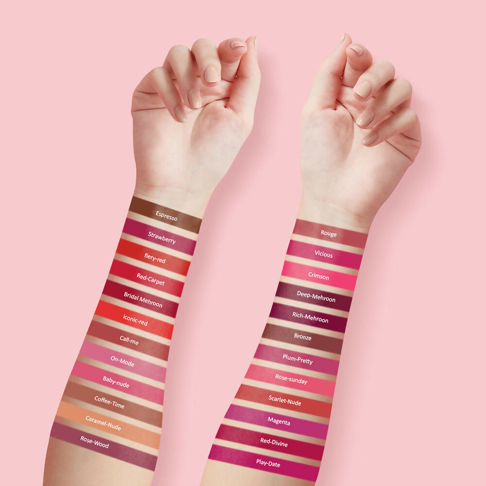 Colors Queen Hold Up Full Day Non Transfer Lipstick - Red Carpet | Swadesiicart