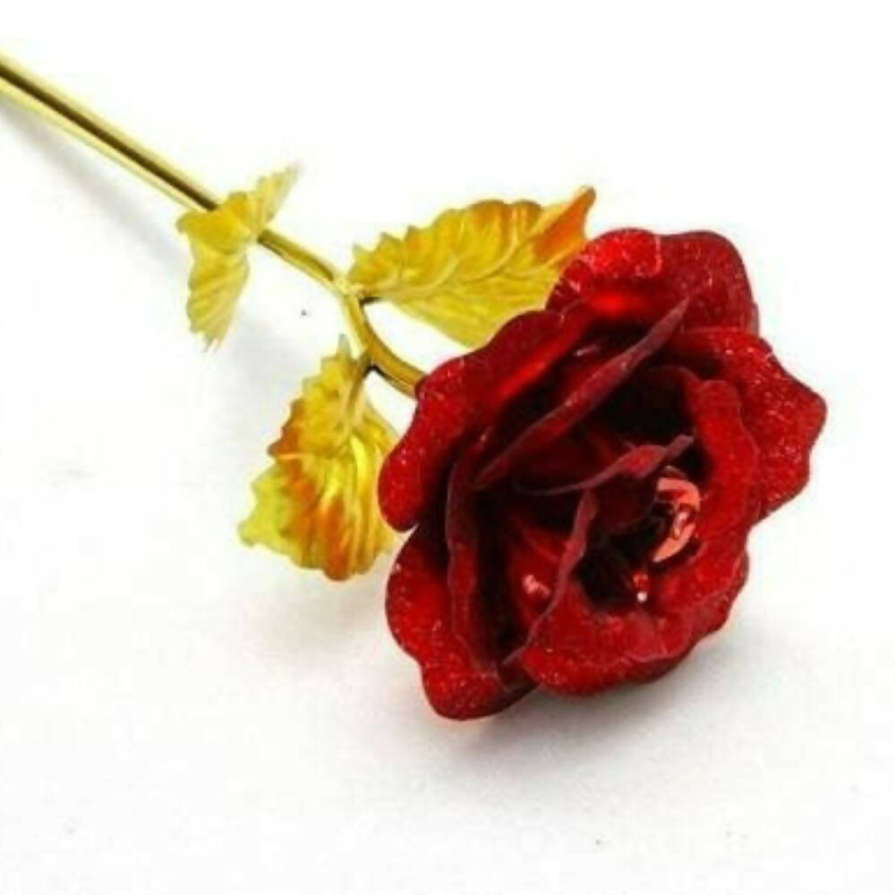 Wish Upon Artificial Golden Red Rose Flower Valentine's Day Gifts  Grab2Buy Generic Grab2Buy