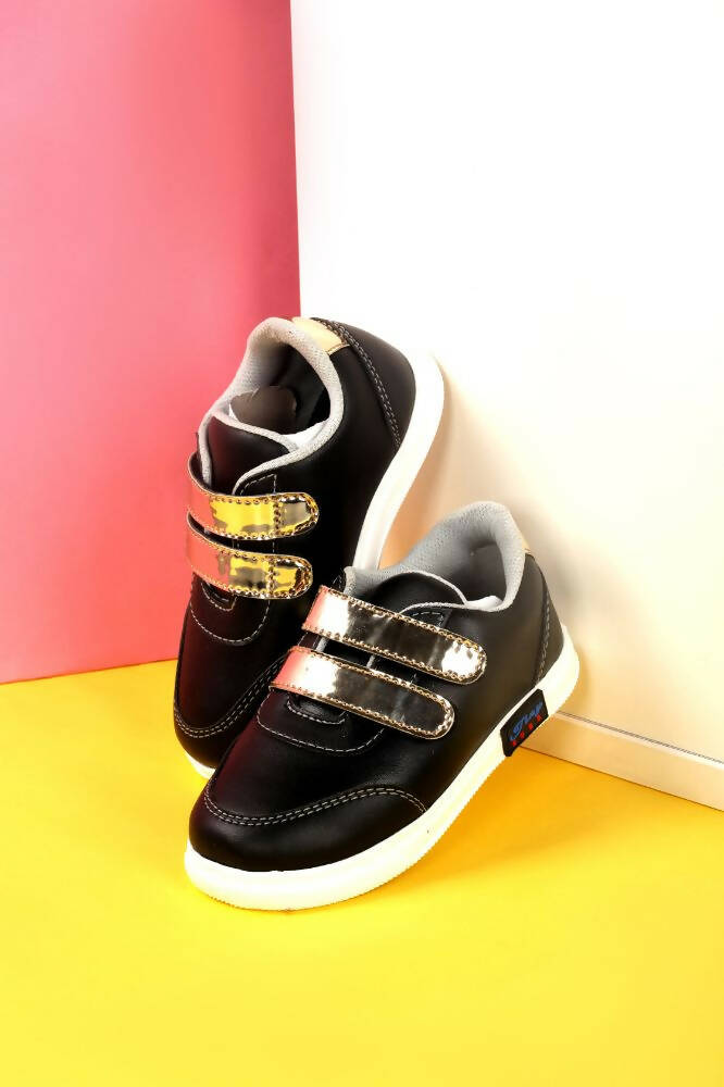 Tiny Bugs For Boys & Girls Double Velcro Sneakers - Black  Grab2Buy Tiny Bugs Grab2Buy