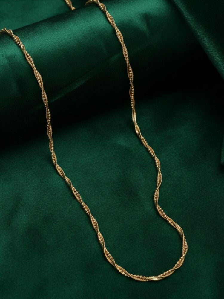 NVR Women Gold Plated Handcrafted Minimal Chain