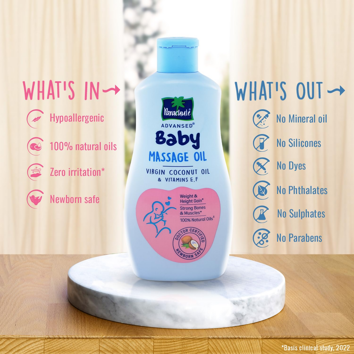 Parachute Advansed Baby Massage Oil - Swadesiicart