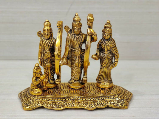 Giftnagri Lord Ram Darbar Idol Metal Showpiece Hindu Religious Idols - Grab2buy