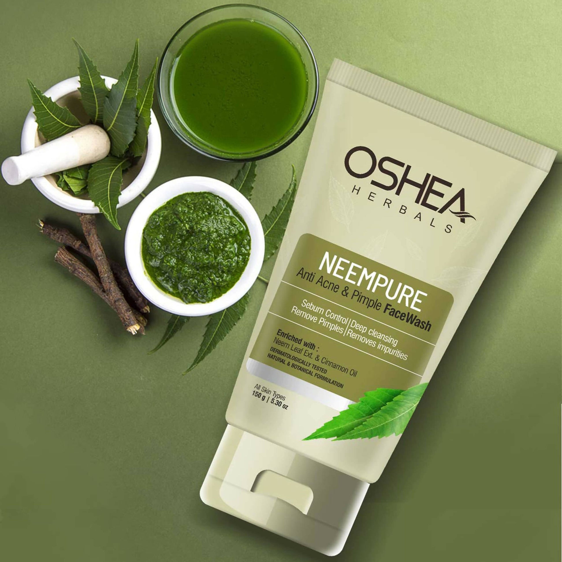 Oshea Herbals Neempure Anti Acne & Pimple Face Wash - Grab2buy