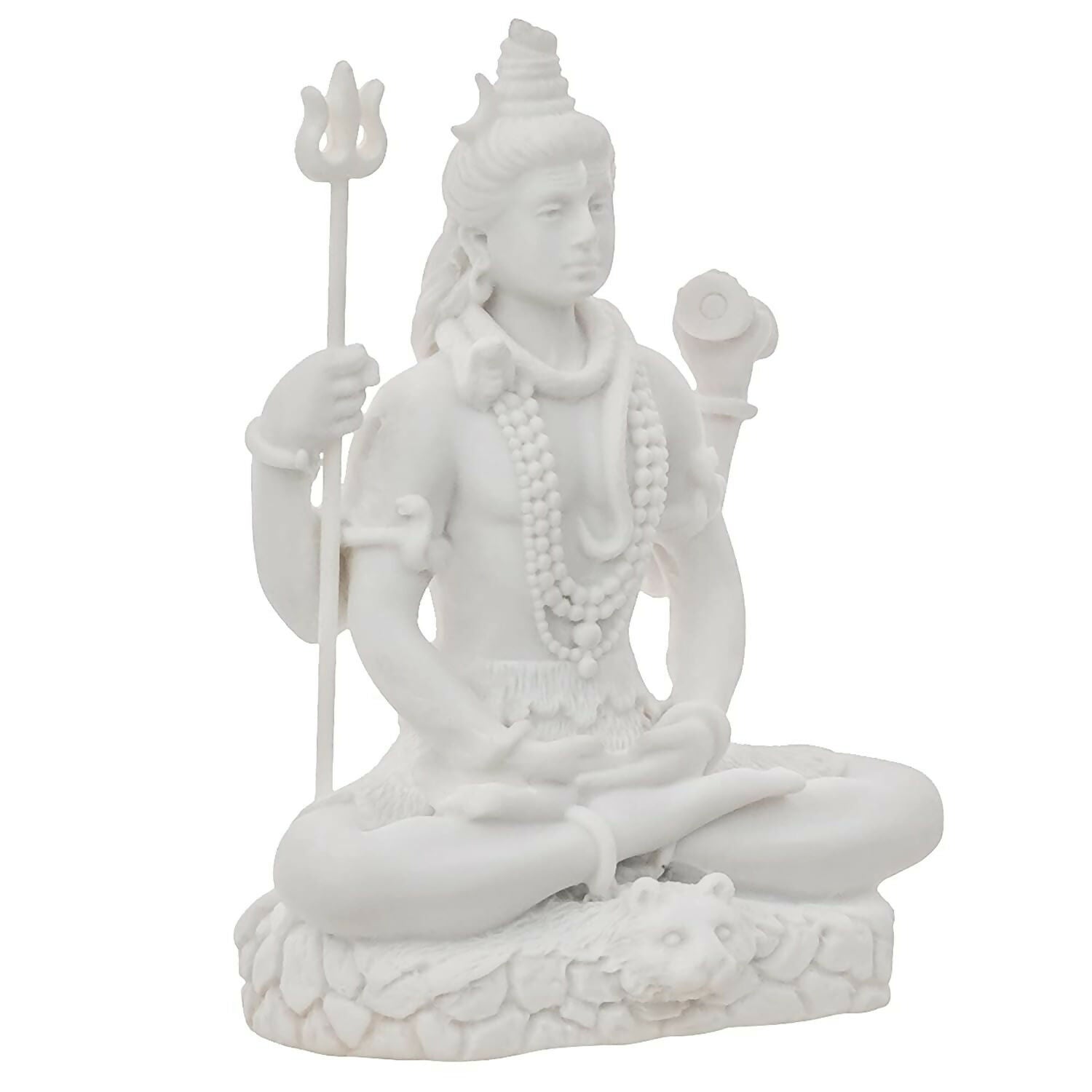 eCraftIndia White Polyresin Lord Shiva Statue - Grab2buy