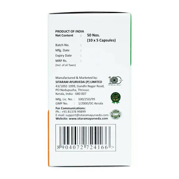 Sitaram Ayurveda Shaddaranam Capsules - Grab2buy
