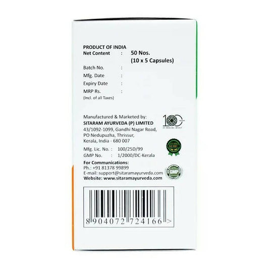Sitaram Ayurveda Shaddaranam Capsules - Grab2buy