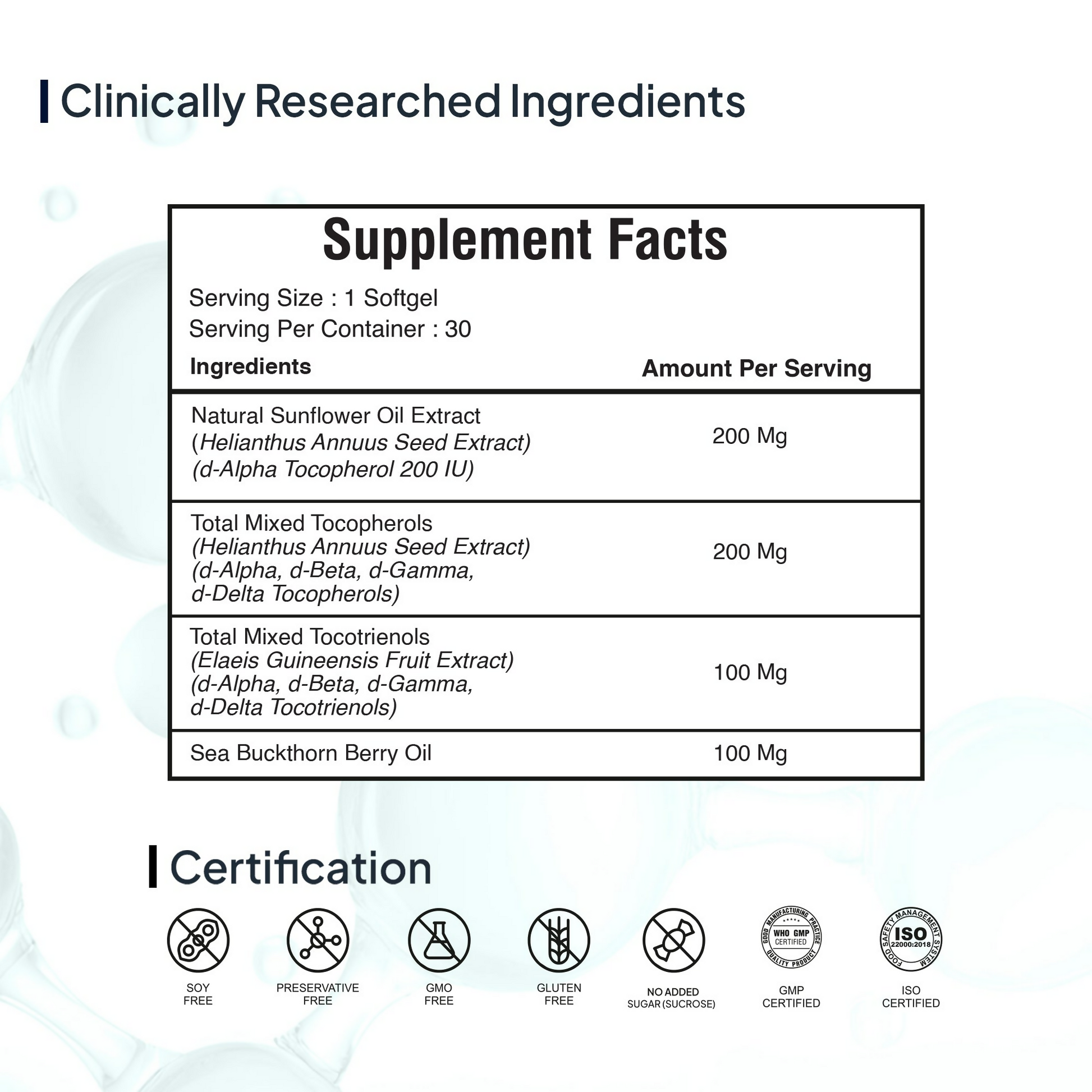 Miduty by Palak Notes Mixed Tocopherols & Tocotrienols Capsules 