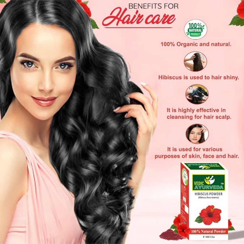 VedicAyurveda Bio-Organic Industry Hibiscus Powder  Grab2Buy VedicAyurveda Grab2Buy