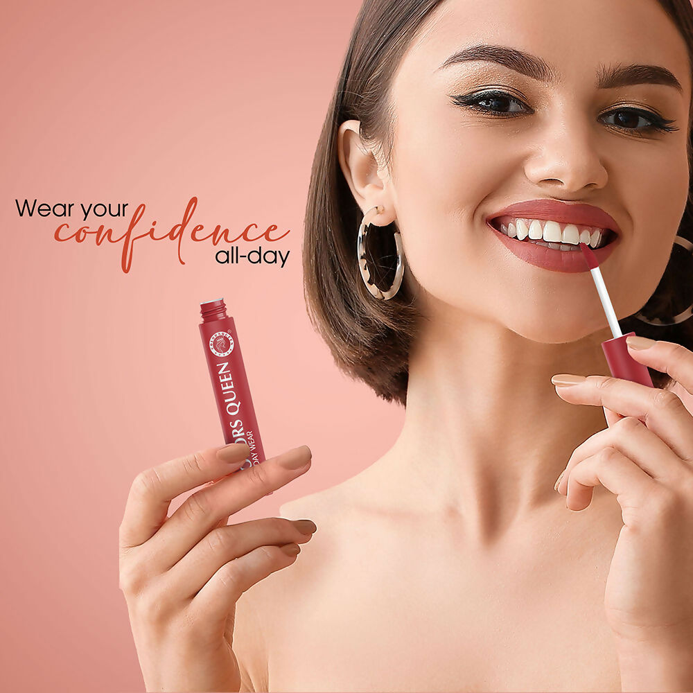 Colors Queen All Day Wear Liquid Lipstick - Retro Red 