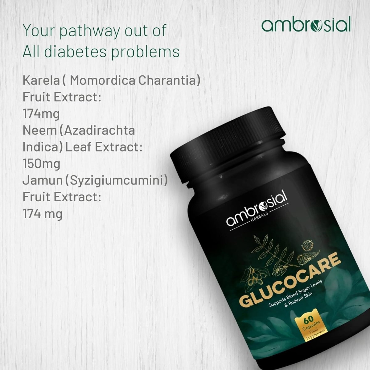 Ambrosial Glucocare Capsules - Grab2buy