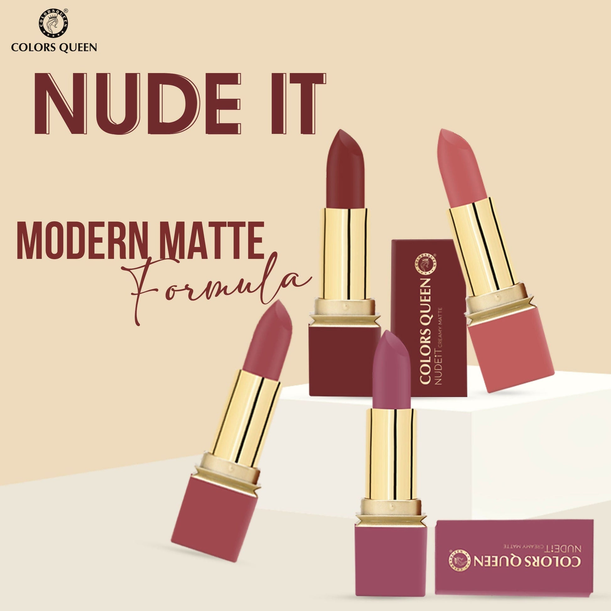 Colors Queen Nude It Creamy Matte Lipstick - Pink Blossom 
