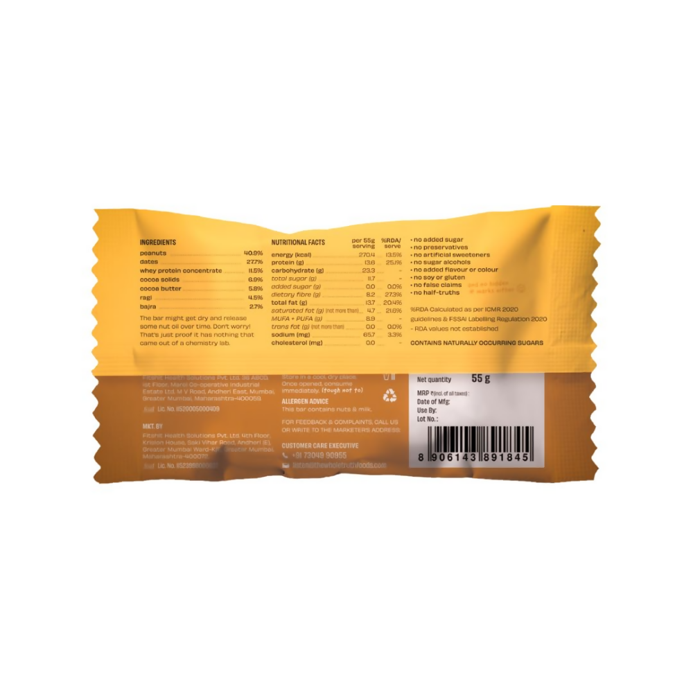 The Whole Truth Protein Bar - Peanut Millet Cocoa  Grab2Buy The Whole Truth Grab2Buy