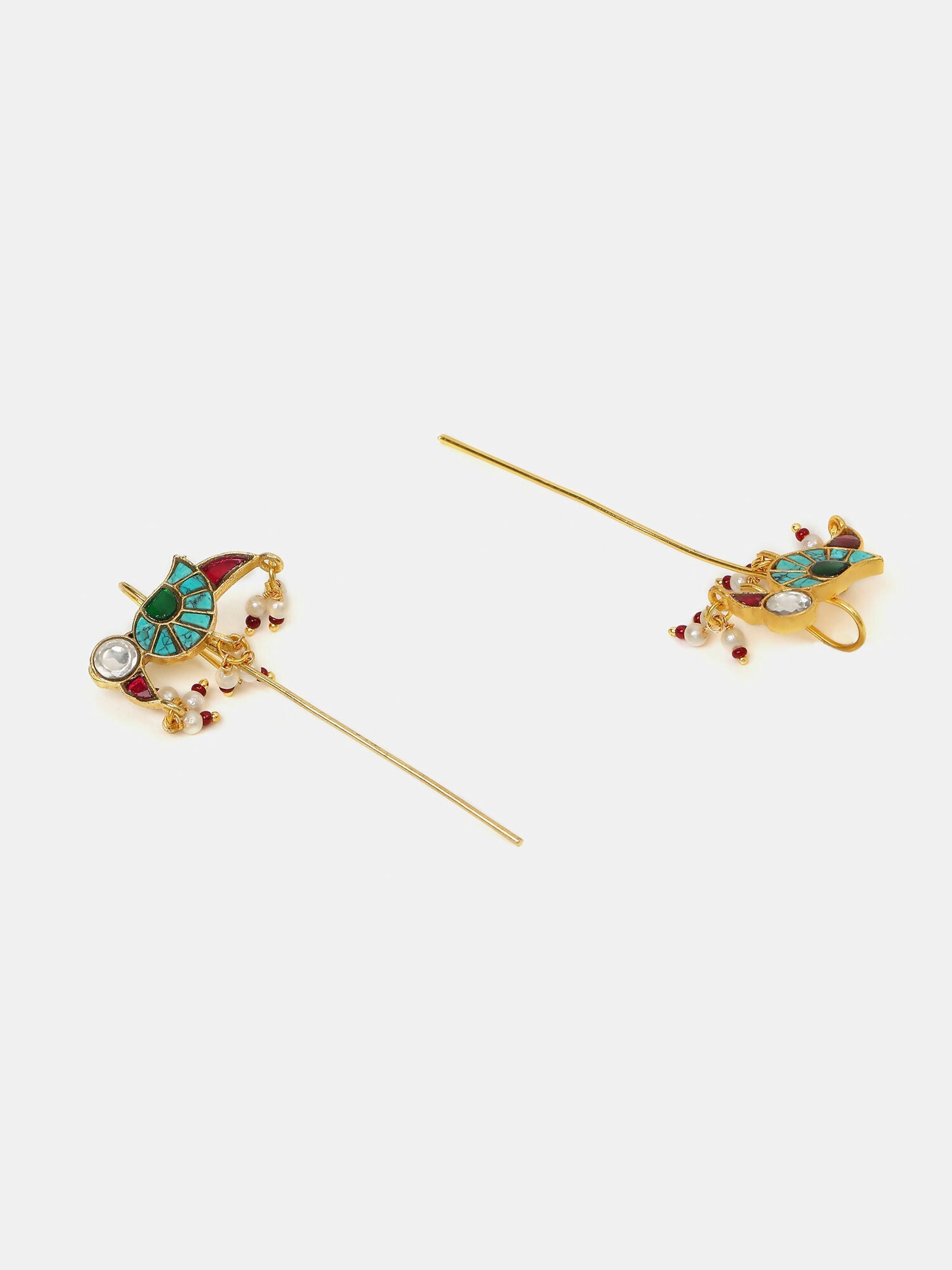 Ruby Raang Maroon Drops Ear Cuff