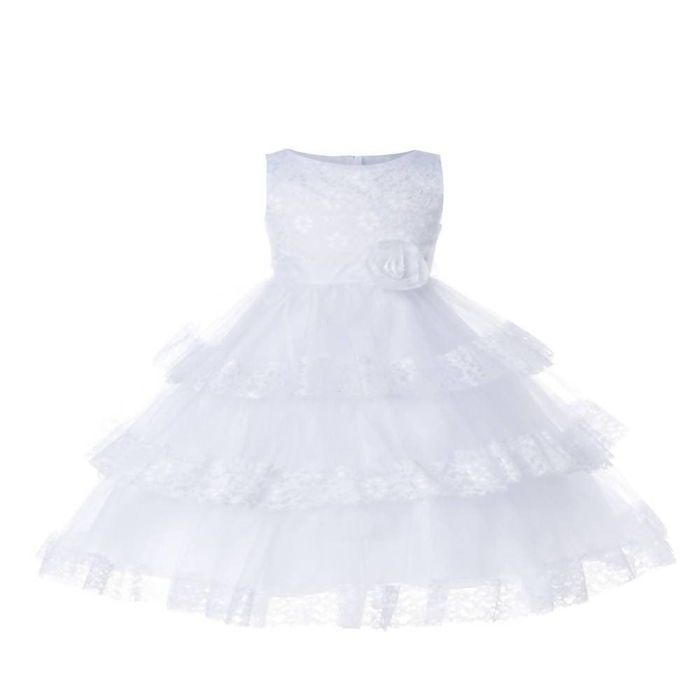 Asmaani Baby Girl's white Colour Satin A-Line Maxi Full Length Dress (AS-DRESS_22115) - Grab2buy