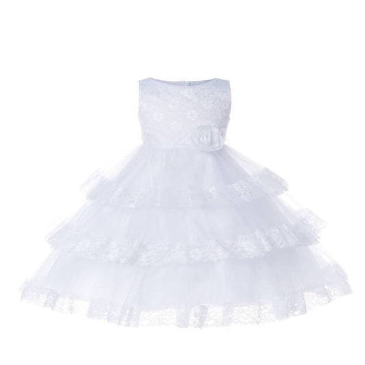 Asmaani Baby Girl's white Colour Satin A-Line Maxi Full Length Dress (AS-DRESS_22115) - Grab2buy