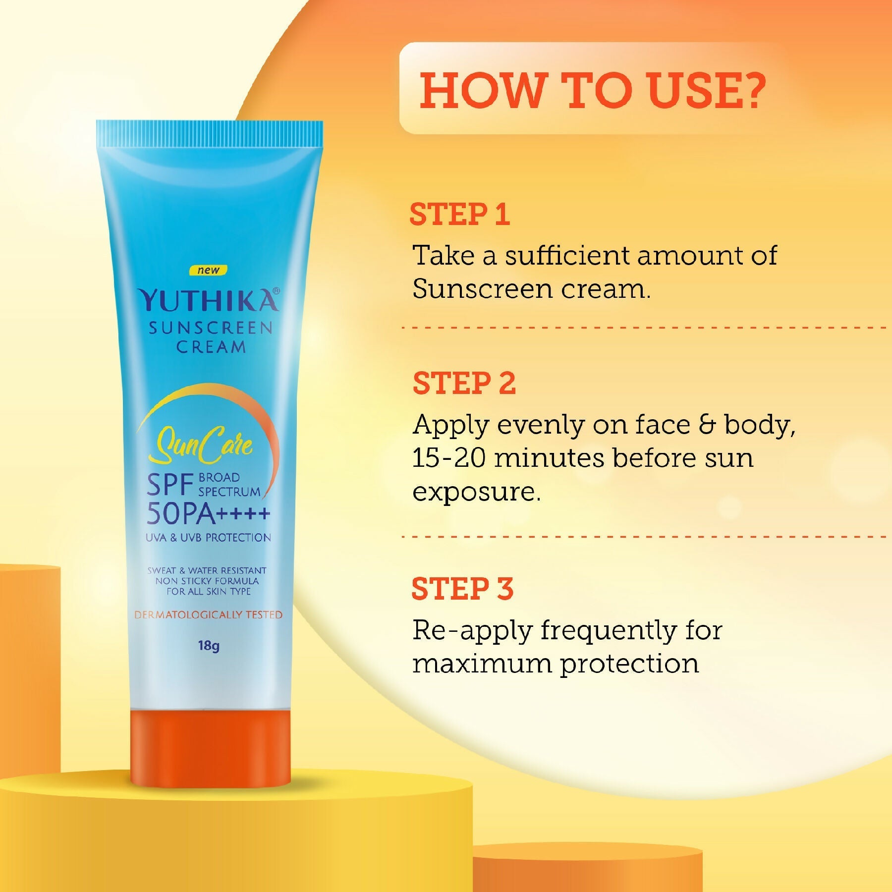 Yuthika Sunscreen Lotion SPF 50 PA+++(Pack of 3)  Grab2Buy Yuthika Grab2Buy