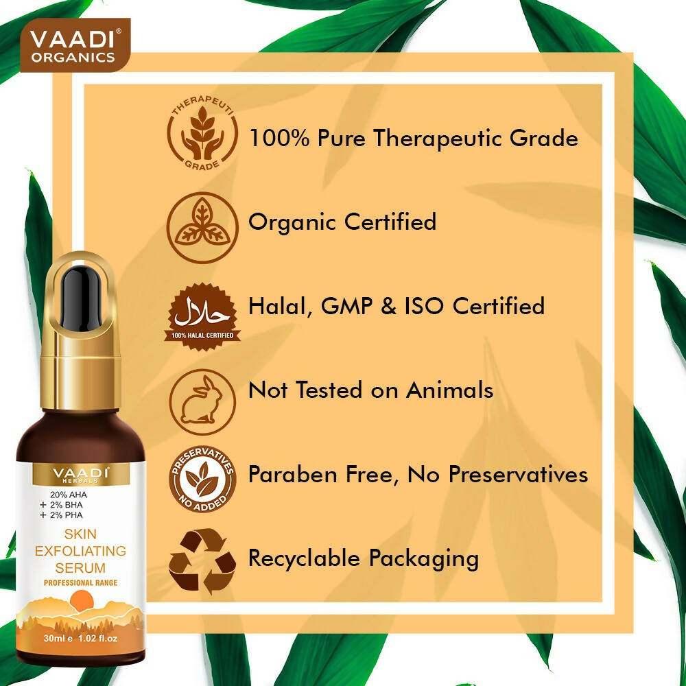 Vaadi Herbals Skin Exfoliating Serum With 20% AHA & 2% BHA & 2% PHA  Grab2Buy Vaadi Herbals Grab2Buy