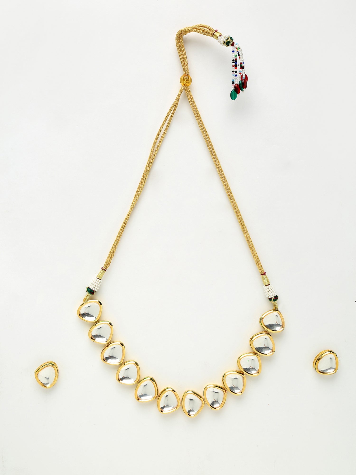 Kundan Choker With Kundan Studs - Ruby Raang