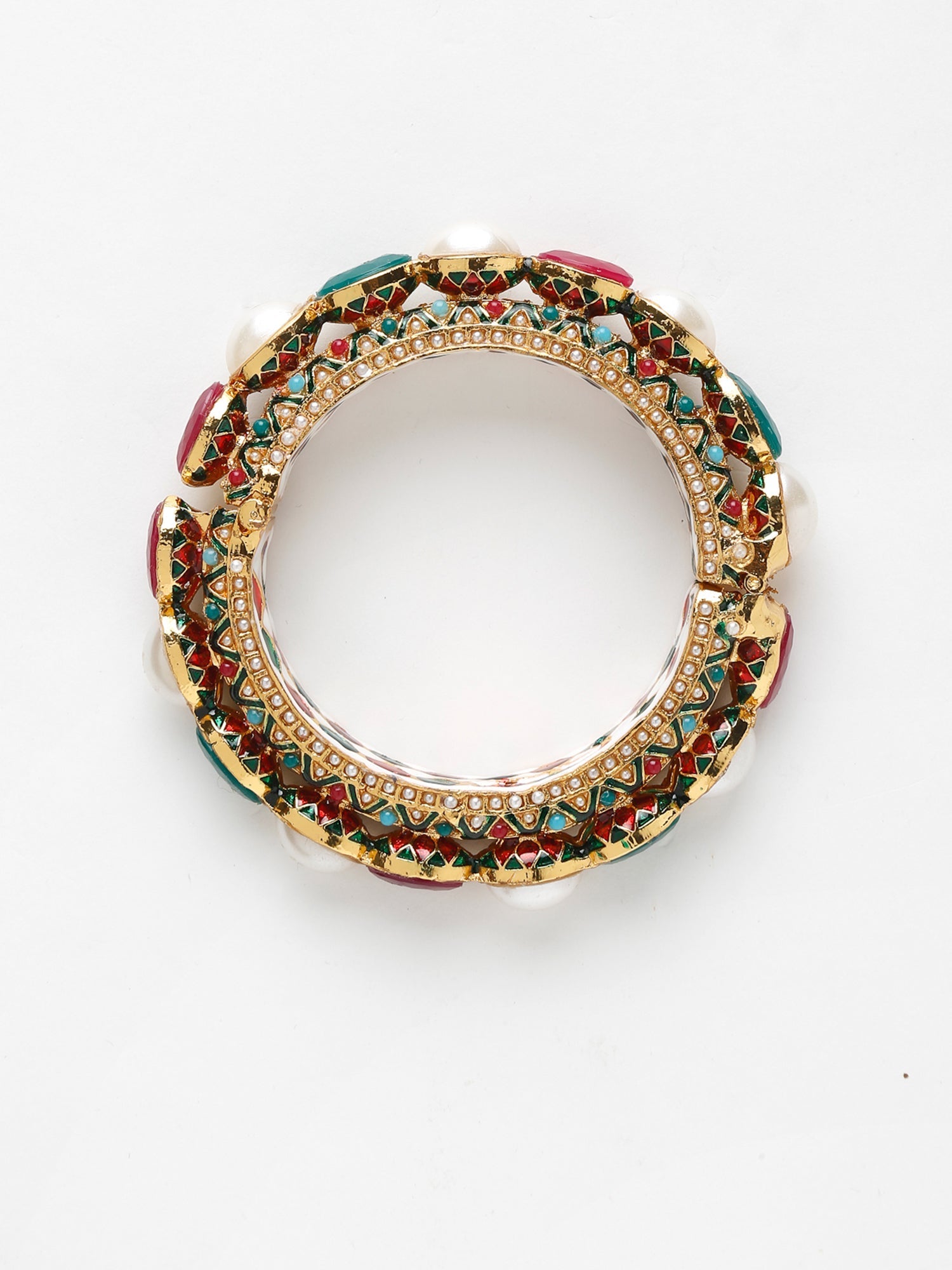 Multi Embellished Bangle - Ruby Raang